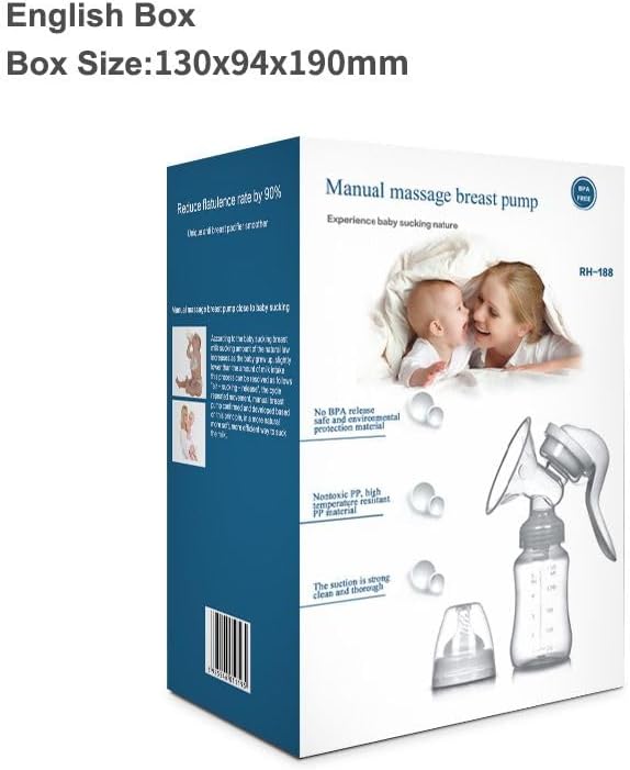 Handheld Manual Breast Pump – Portable & BPA-Free Milk Extractor for Breastfeeding Moms, Soft Silicone Suction, Quiet & Easy to Use