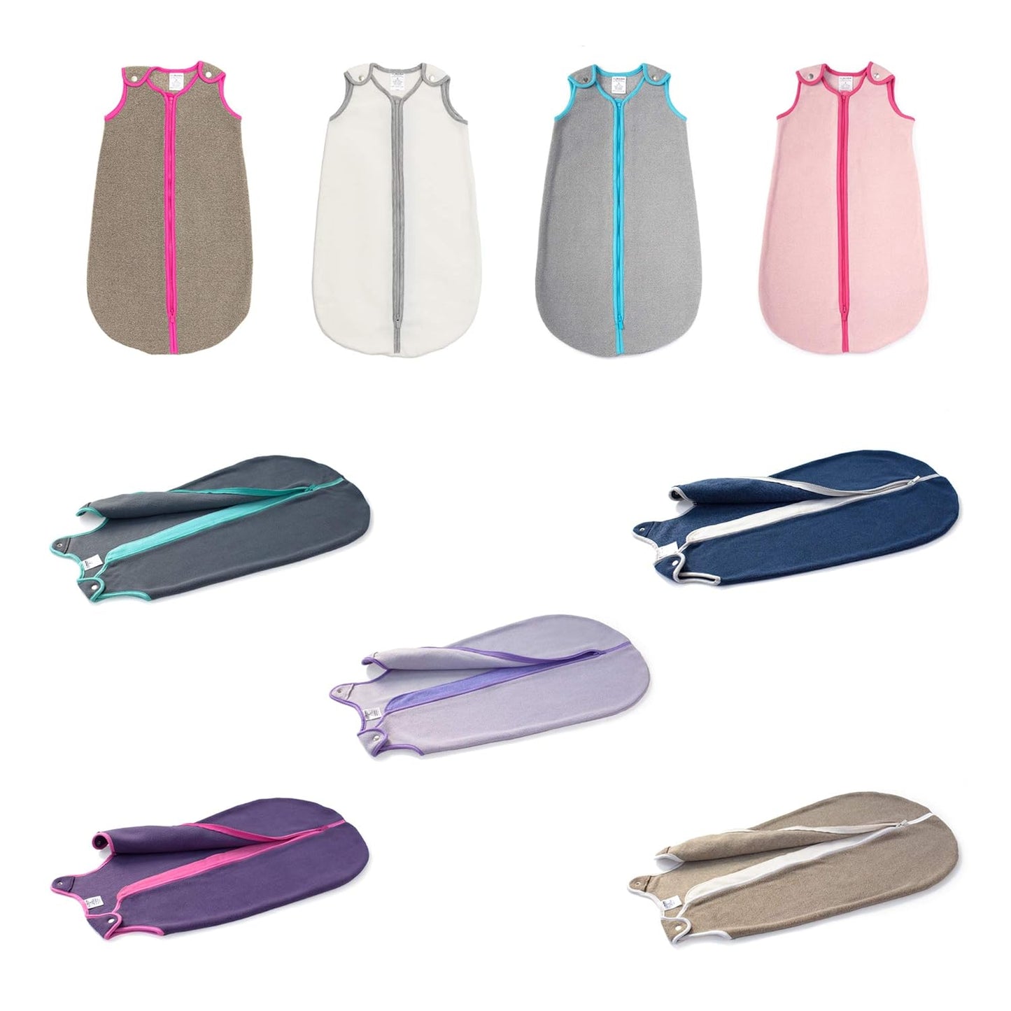 baby deedee Sleep Nest Fleece Baby Sleeping Bag, Gray, 18-36 Month, Gray Aqua