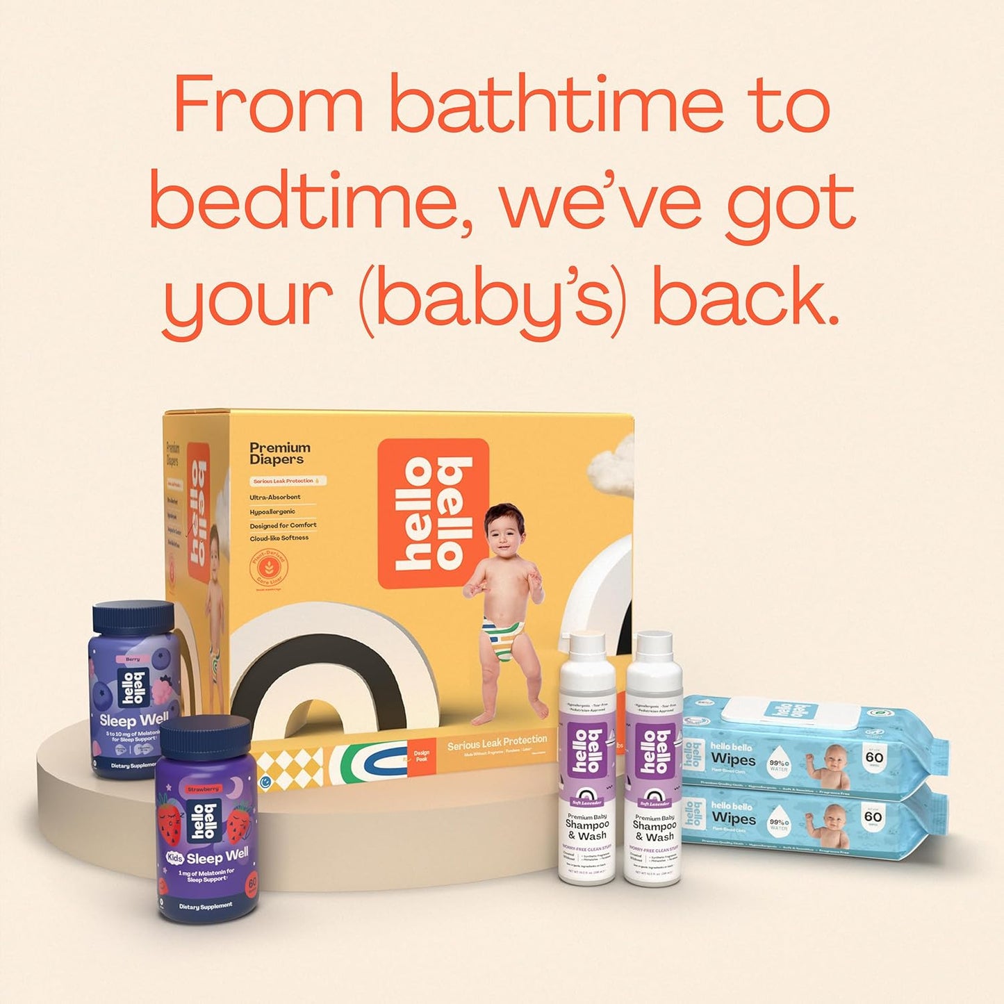 Hello Bello Premium Baby Diapers Size 4, 21 Count of Disposable, Extra-Absorbent, Hypoallergenic Baby Diapers with Snug and Comfort Fit, Alphabet Soup