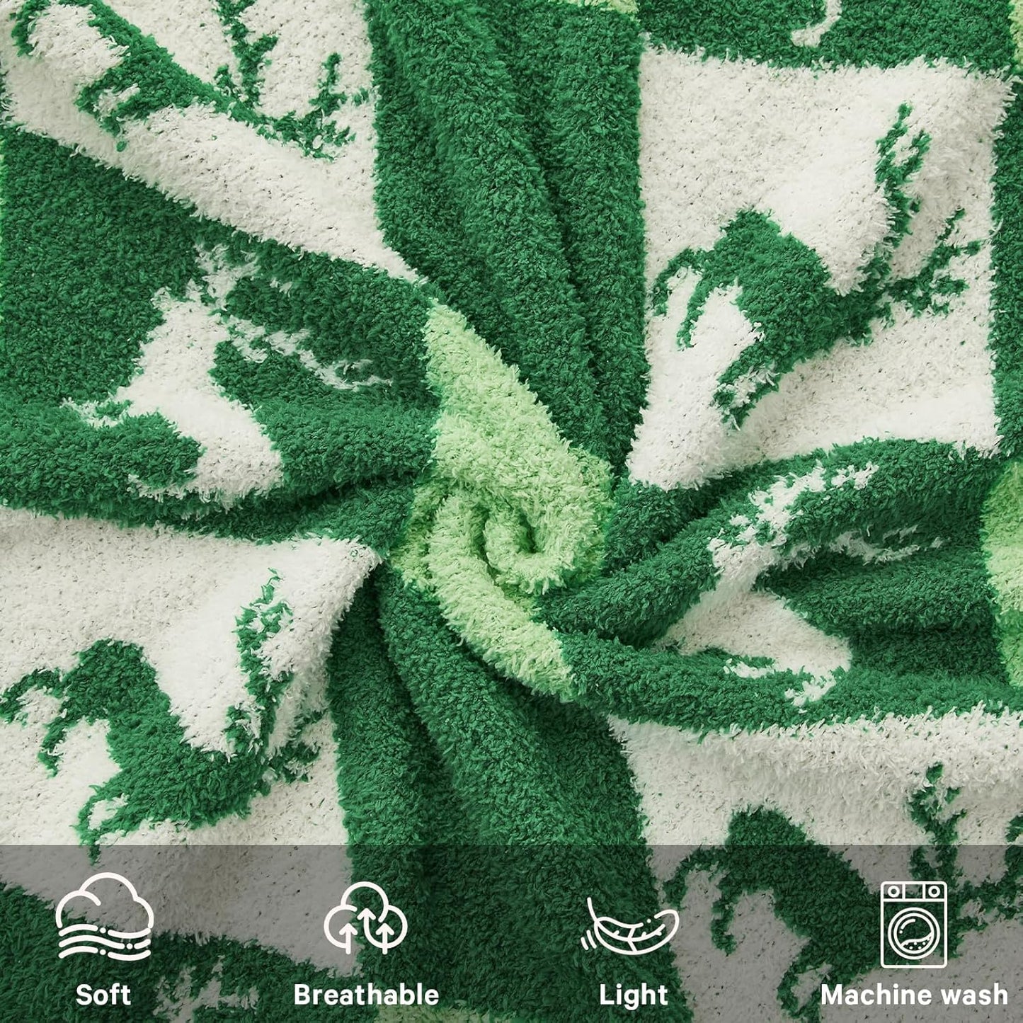 CYMULA Christmas Knit Throw Blanket - Super Soft Cozy Fuzzy Blankets for Couch, Sofa & Bed, Holiday Throw Blanket,60"x80"