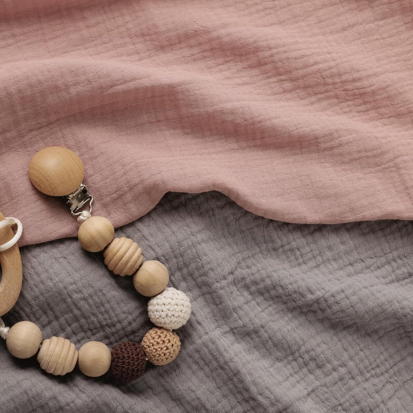 Muslin Receiving Blankets, Neutral Blanket Swaddling for Newborn Boys and Girls, 5 Pack Breathable and Skin-Friendly Swaddle Wrap for Infant Baby (Multiple Colors)