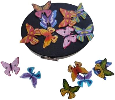 Desk Sculpture Butterflies Desktop Stress Relief Toy Fidget Toy for Anxiety Office Gift Desk Intelligence Development(New version16pcs Butterflies)