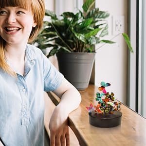 Desk Sculpture Butterflies Desktop Stress Relief Toy Fidget Toy for Anxiety Office Gift Desk Intelligence Development