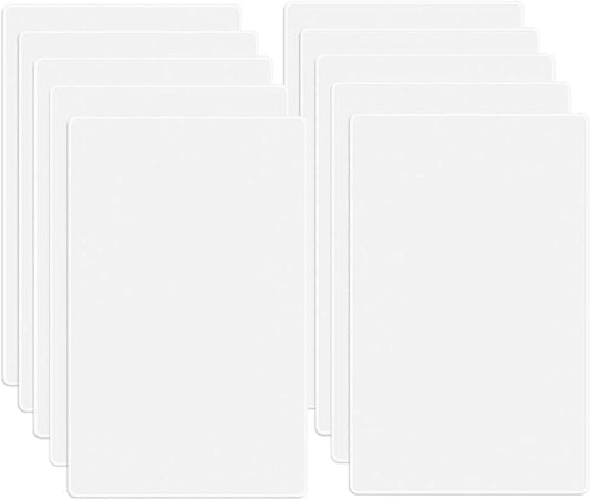 1-Gang Screwless Blank Wall Plate Cover Blank Switch Outlet Electrical Faceplate for Light Switch, Receptacle, Dimmers, USB Outlet, GFCI, Child Safe Cover Plate, White (10-Pack)