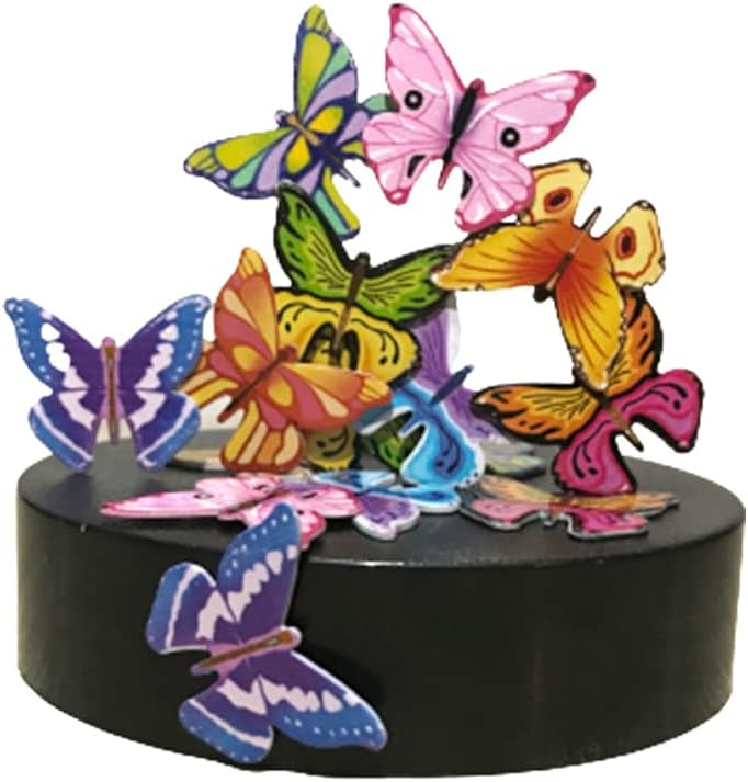 Desk Sculpture Butterflies Desktop Stress Relief Toy Fidget Toy for Anxiety Office Gift Desk Intelligence Development(New version16pcs Butterflies)
