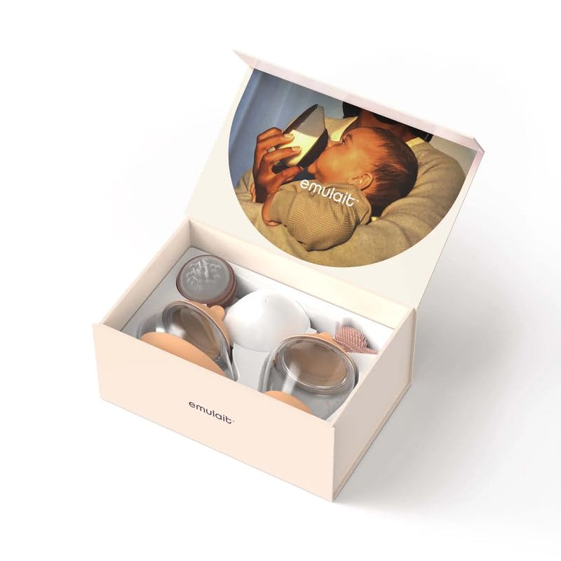 Baby Bottle Starter Kit Includes 2 Bottles 2 Nipples 2 Caps 2 Lids 2 Responsive Flow Valves, Cleaning Brush - Light - Shape 4 (Most Common)-RFV