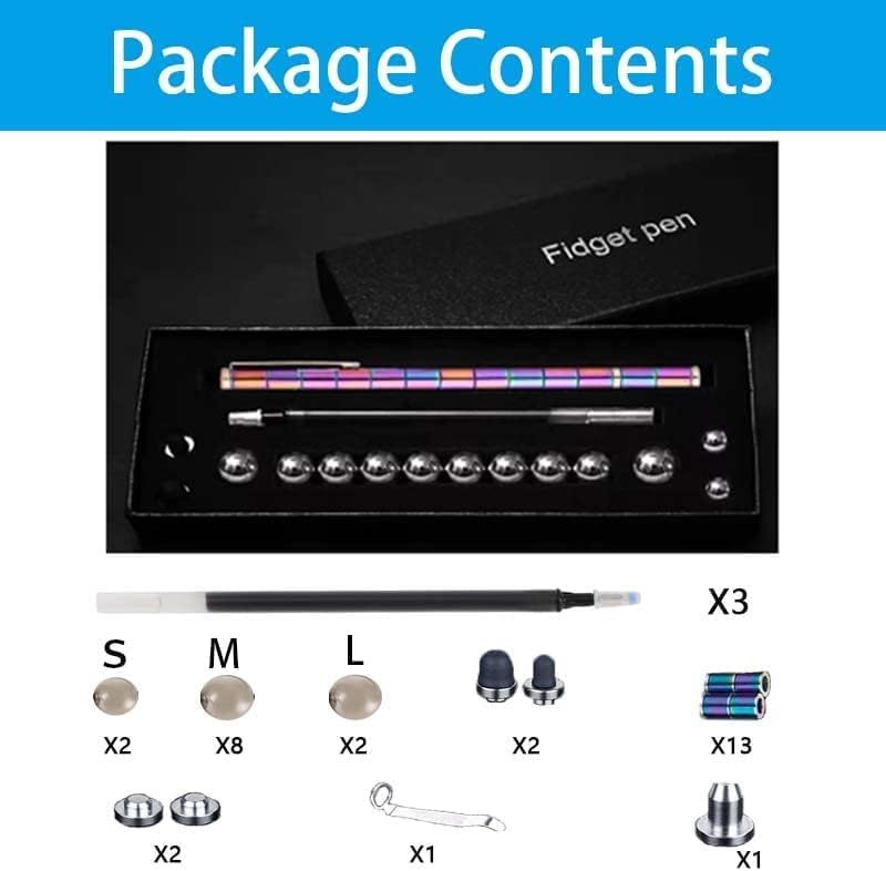 Fidget Pen,Magnetic Pen， Decompression Magnetic Fidget Toy Pen, Magnet Pen Fidget Toy Relieve Pressure Novel Toy Gifts for Kids or Friends! (Color)