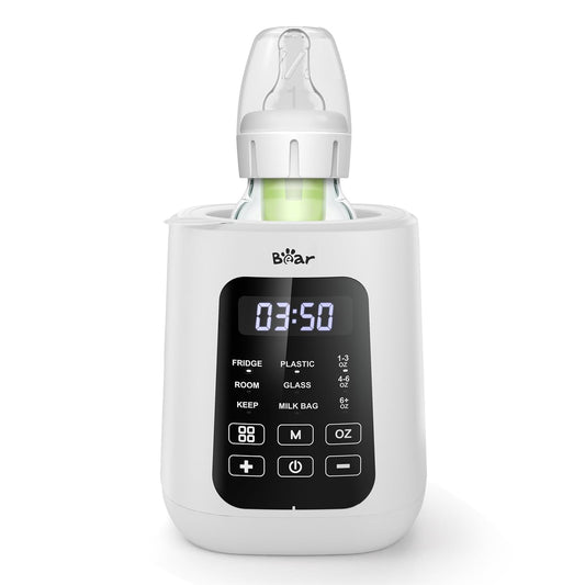 Bear Baby Bottle Warmer, Milk Warmer Breastmilk Bag Formula Fast Warming for New Born Baby Bottles, with Time Temp Control Automatic Shut Off at Home Use
