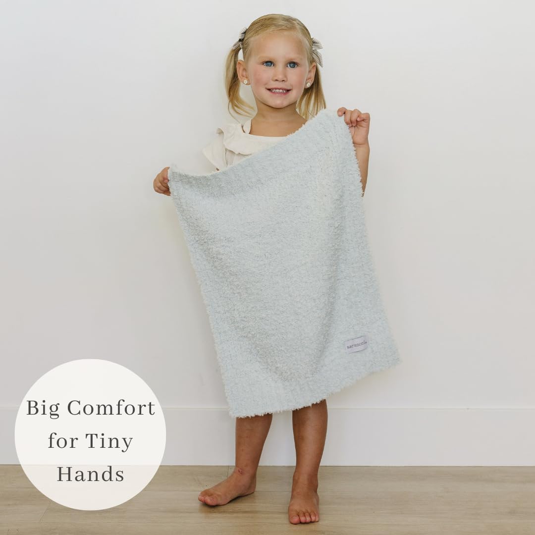 SARANONI Bamboni Luxury Baby Blanket, Breathable & Soft Plush for Infant Boys & Girls (Sky Blue, Mini 15” x 20”)