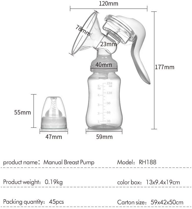 Handheld Manual Breast Pump – Portable & BPA-Free Milk Extractor for Breastfeeding Moms, Soft Silicone Suction, Quiet & Easy to Use