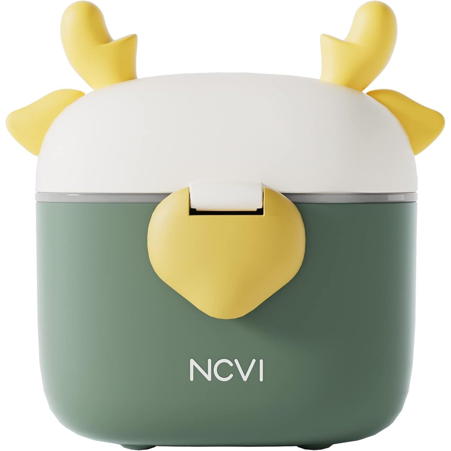 NCVI Baby Formula Dispenser On The Go, Formula Container To Go, Formula Holder for Travel, Outdoor Picnic with Baby Infant, Portable Container for Milk Powder, Snacks, Candy, Fruits (Green)