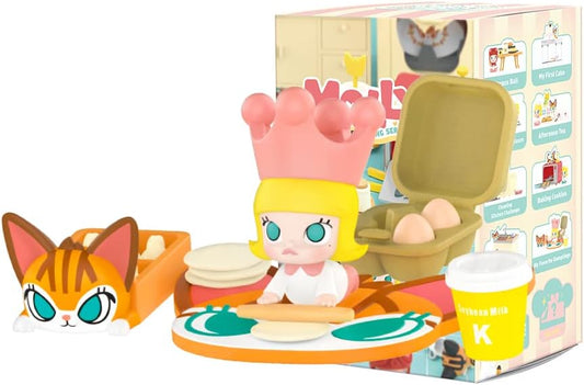 POP MART Molly Cooking Prop Blind Box Figures, Random Design Box Toys for Modern Home Decor, Collectible Toy Set for Desk Accessories, 1PC