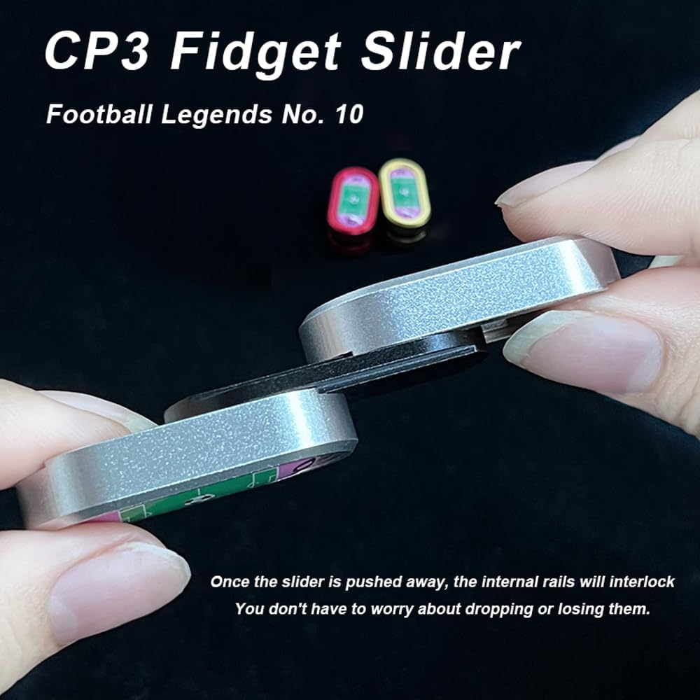 STONESTAR CP3 Fidget Slider - Football Legends No. 10 Aluminum Alloy Magnetic Metal Fidget Slider, EDC Fidget Toy for Adults, Helps Relieve ADHD/Anxiety/Stress (Gold)