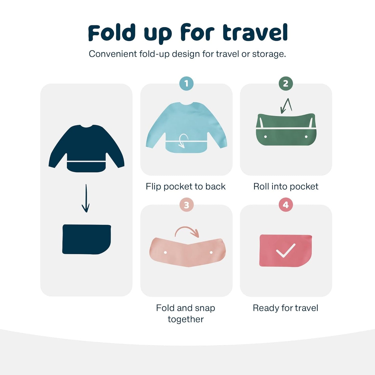 Tiny Twinkle Mess Proof Baby Bibs, 2pk Waterproof Smock Baby Bibs for Eating, Machine Washable Long Sleeve Bibs, Baby Led Weaning, Toddler Bibs, BLW Supplies (Taupe Lilac, Small 6-24 Months)