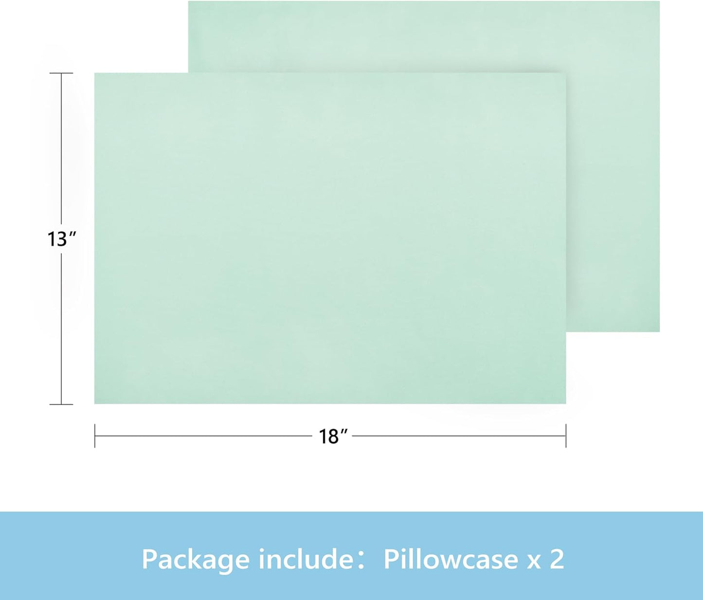 TILLYOU Toddler Pillowcase 2 Pack with Envelope Closure,13" x 18" Silky Soft Microfiber Travel Kids Pillowcase for Boys and Girls, Sage Green
