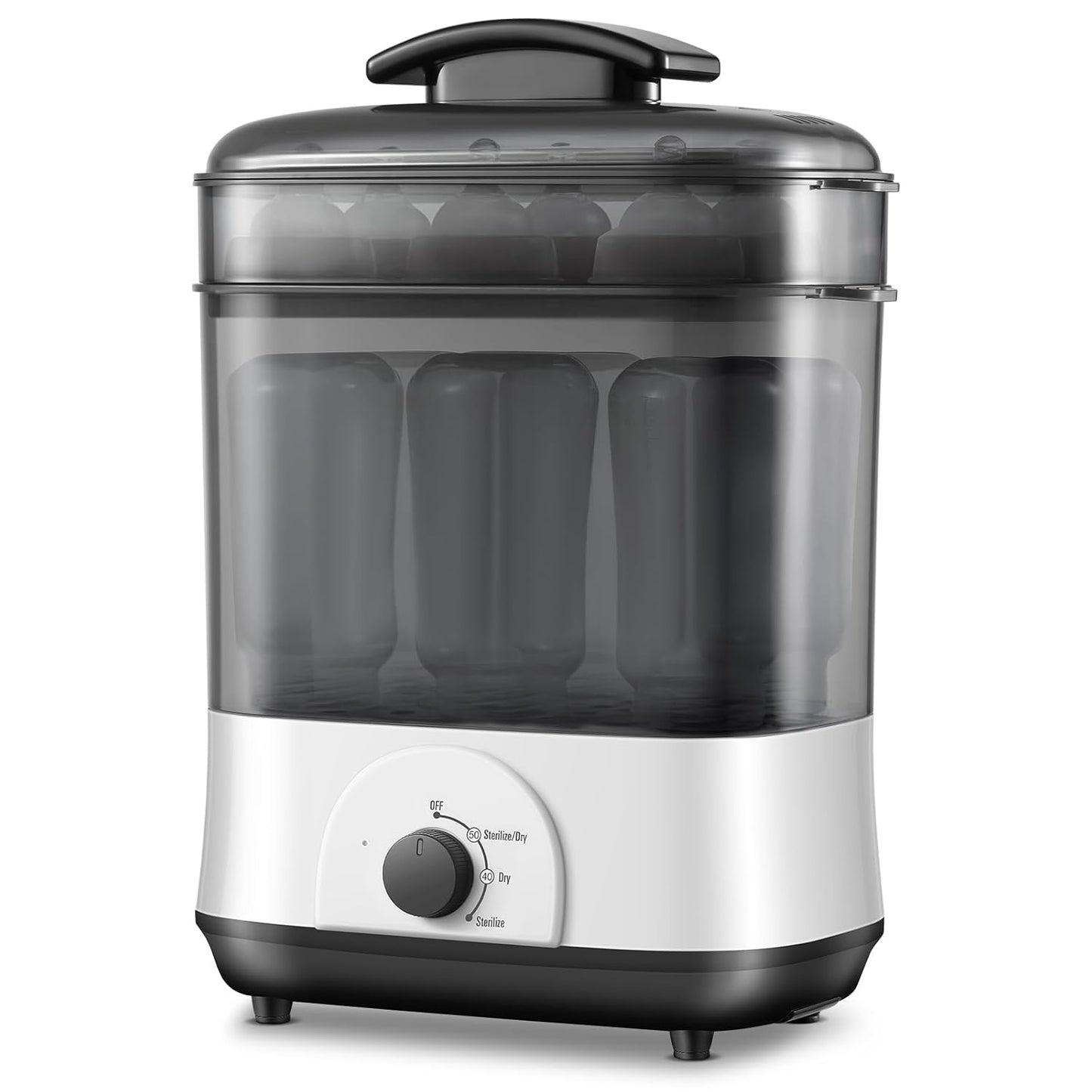 Baby Bottle Steamer, 3-in-1 Bottle Steamer and Dryer, Easy One-Dial Control Electric Steam Bottle Dryer for Baby Bottles, Baby Stuffs & Breast Pump Accessories