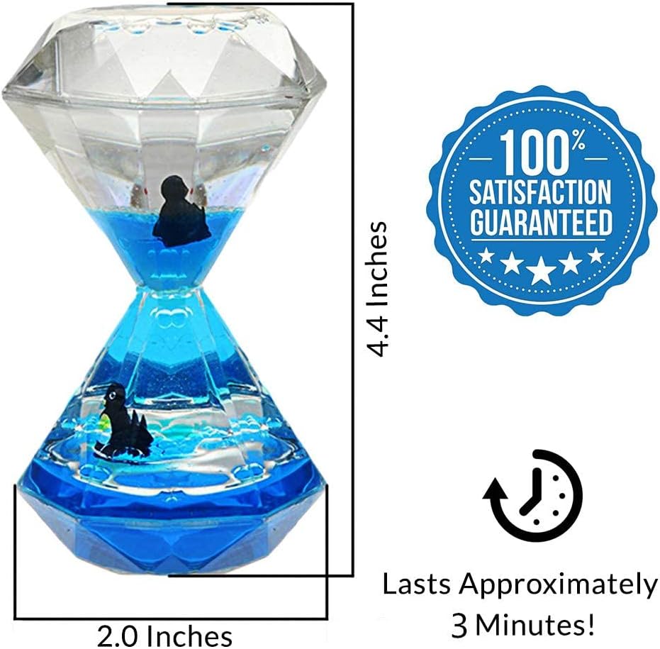 YUE MOTION Liquid Motion Bubbler - Calming Toys for Kids and Adults - Liquid Hourglass - Handheld Oil Timer - Sensory Toys for Autism, Anxiety (Style#1)