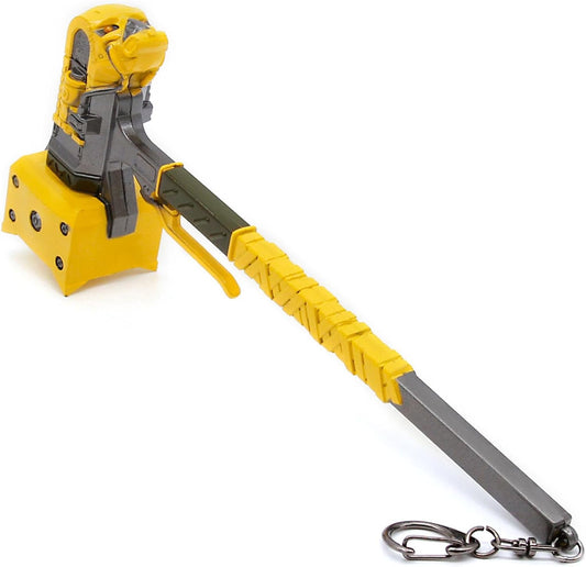 8.7 inches Caustic Heirloom Death Metal Hammer Skeleton Model Collection Desk Decoration Yellow