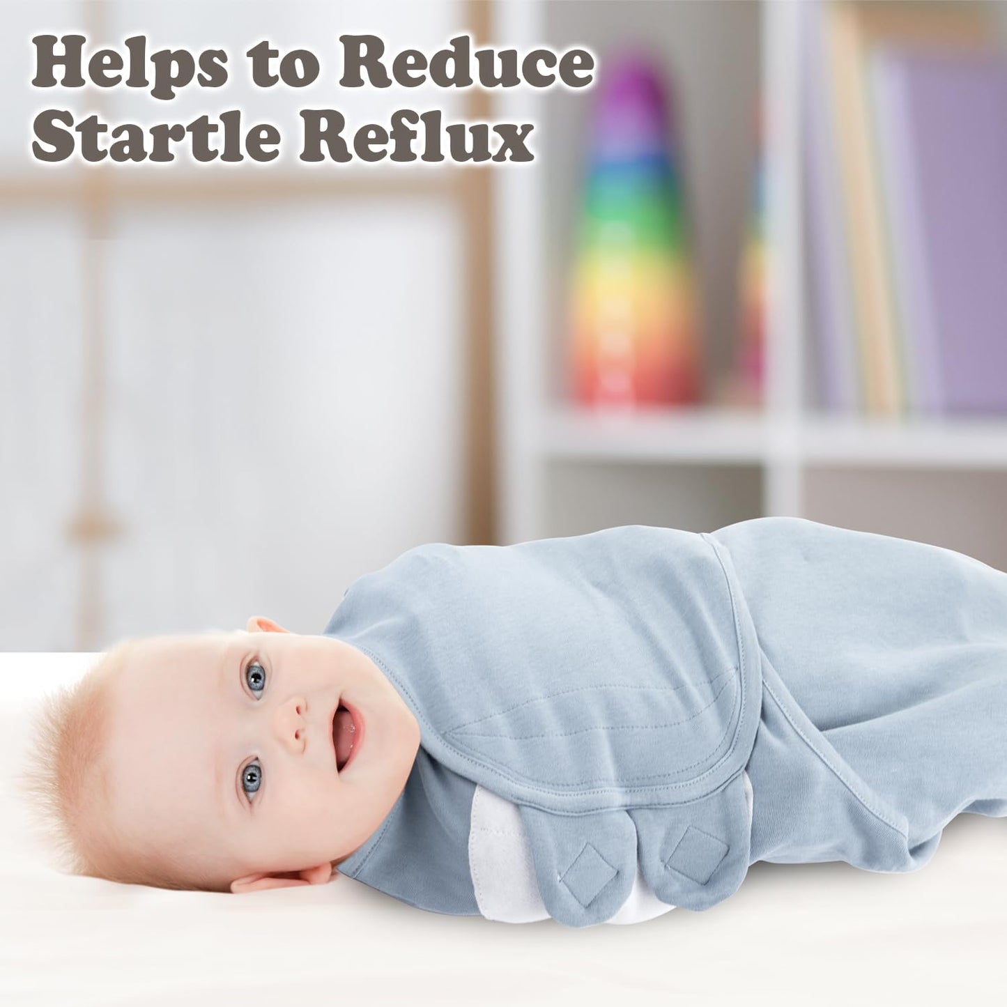 Bublo Baby Organic Swaddles for Newborns – Zipper Swaddles 0-3 Months, 3-Pack – Infant Sleep Sack with Zipper – Adjustable & Breathable Swaddle Blanket Wrap for Newborn Girls (Light Green, Blue)