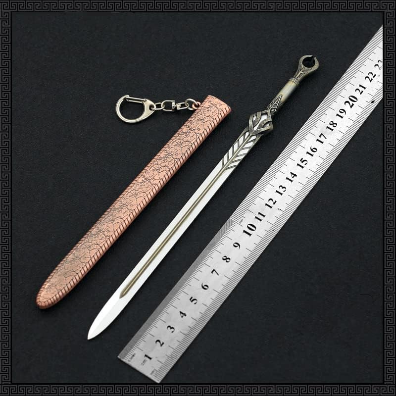 God of War Ragnarök Kratos Action Figures Game Toys Collection Keychain Desk Decoration Backpack Pendant Gift (Freyr's Ingrid Sword)