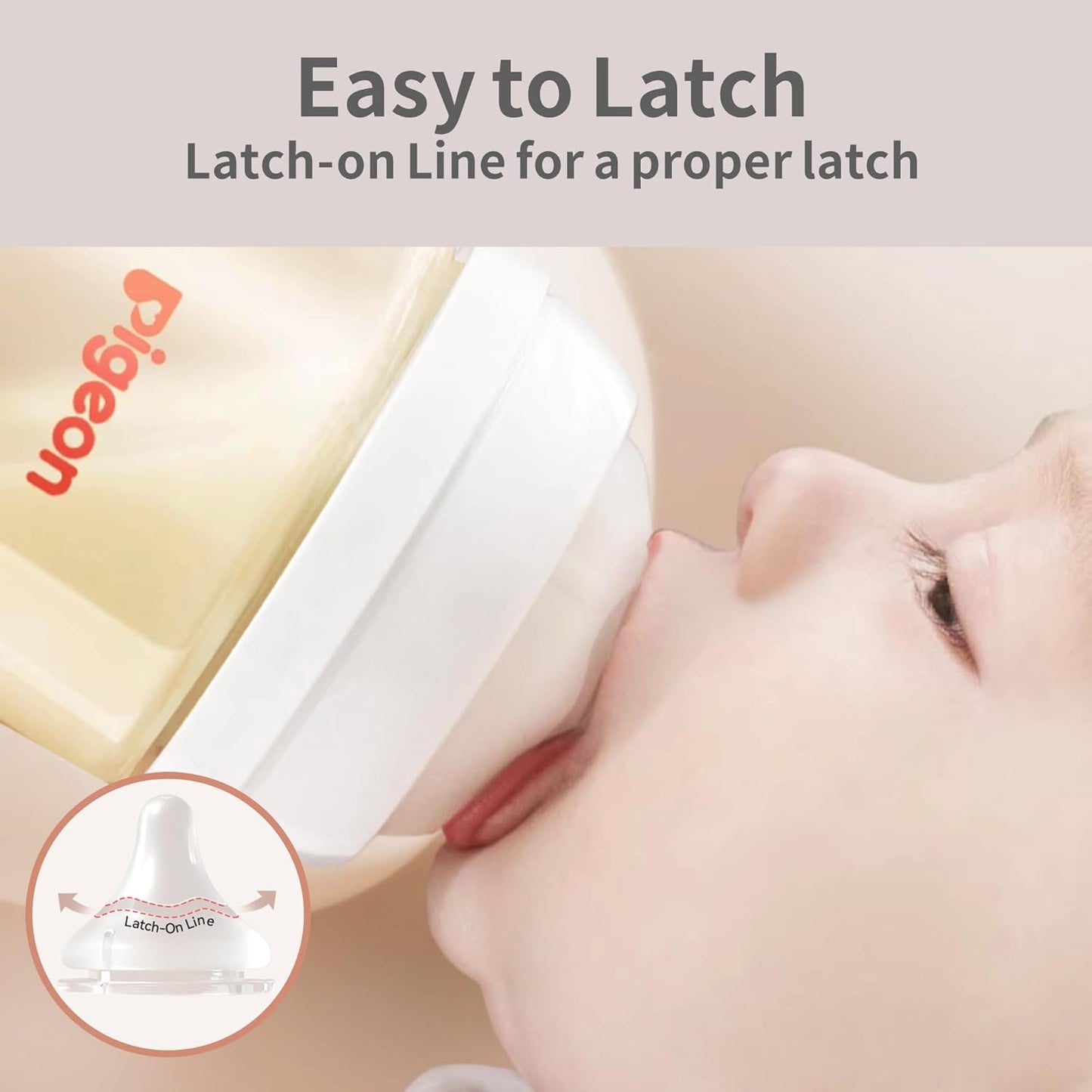 Pigeon PPSU Nursing Baby Bottle Wide Neck, Anti-Colic, Streamlined Body, Natural Feel, Easy to Clean, 8.1 Oz(Pack of 2), Includes 2pcs M Nipples (3m+)