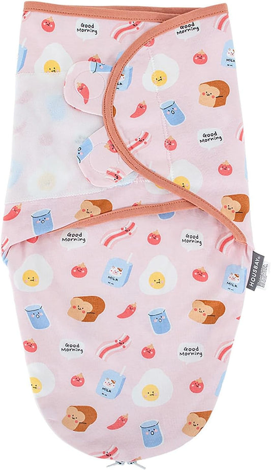 HOUSBAY Baby Swaddle Blanket Boy Girl,Super Soft 100% Cotton Newborn Adjustable Swaddles for 3-6 Months,2-Way Zipper Sleep Sack 1 Pack
