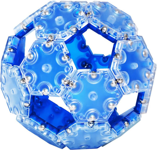 Fidget Sphere Toys of 20-Piece Set Hexagons Fun Executive Desk Toy Puzzles for Adults 14+ Years Old Boys and Girls-Fidget Blocks 3D-Blue Hexagon