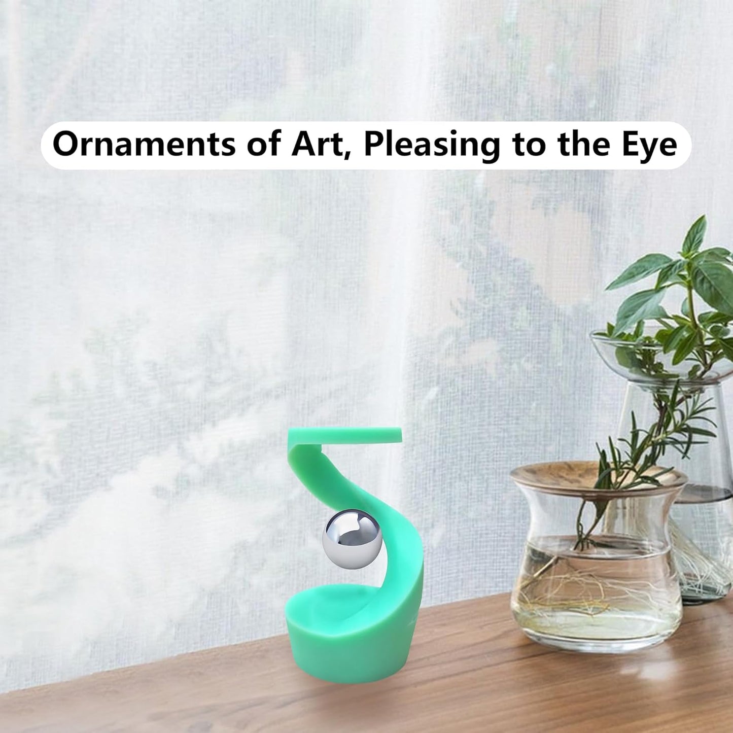 Kinetic Spinning Desk Toys,Rotating Left and Right,with a Unique Visual Illusion,Keep Focus,Relieve Stress,Executive Desk Toy Gifts for Adult Teen Children-Blue