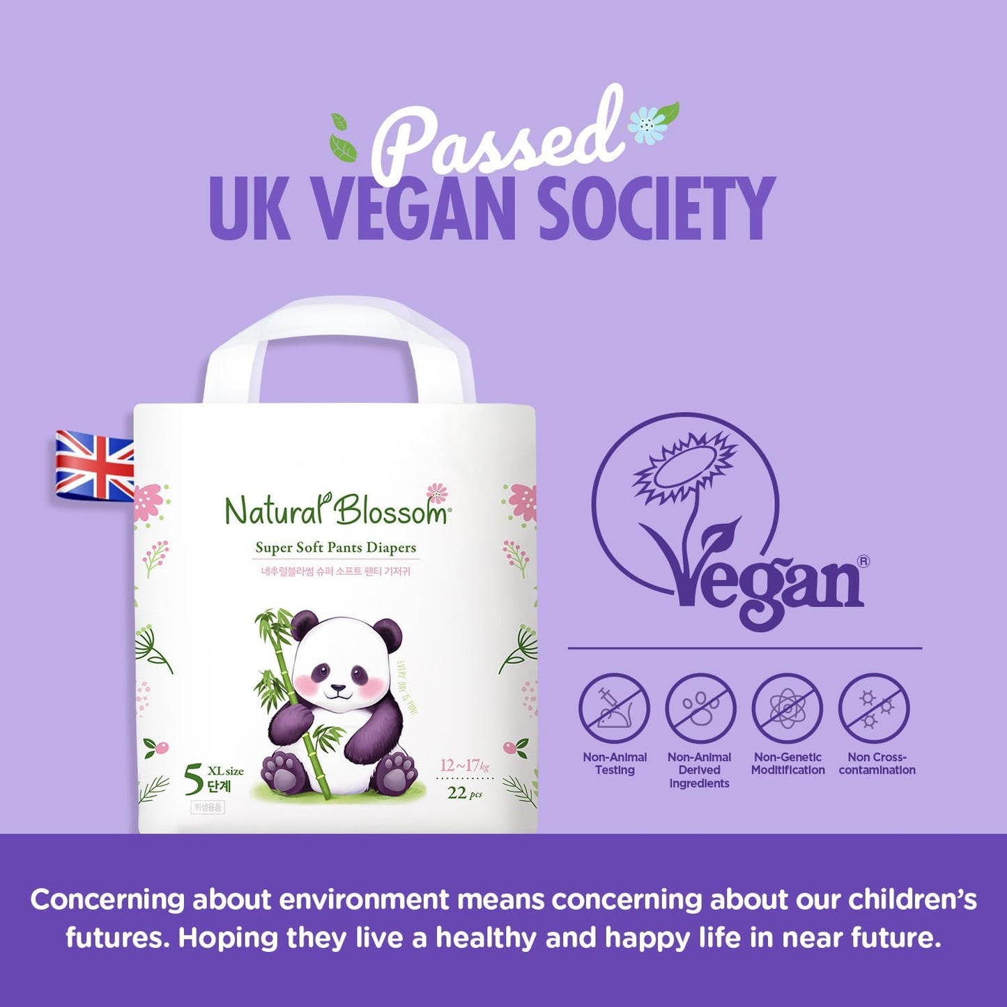 Pull-On Baby Diapers | Ultra-Slim, Hypoallergenic, Super Soft, Vegan | Size 5 (3T-4T, 26-37 lbs) | 88 Count