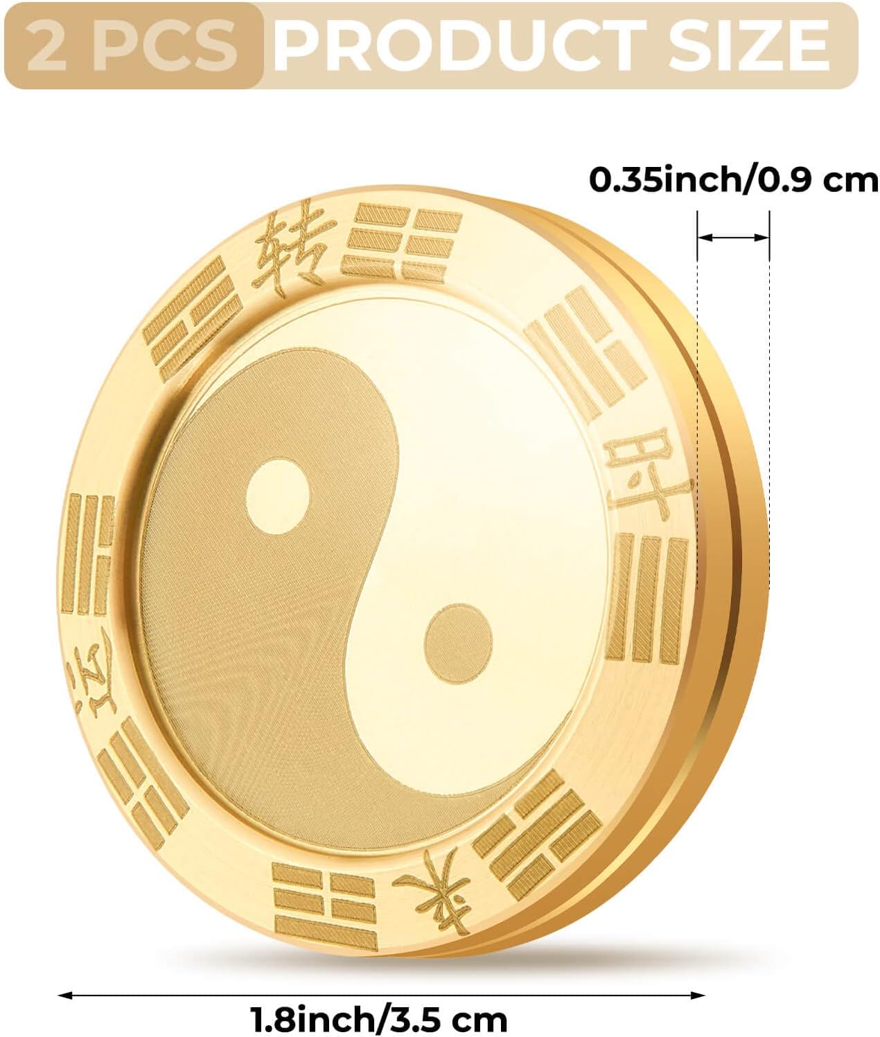 Metal Fidget Slider Coin Toys, Metal Lucky Coin Tai Chi Spinner Slider EDC Toys for Adults, Magnetic Fidget Desk Toys,Clicker HapticToys, Every Dog Has His Day Bring Money Make a Fortune