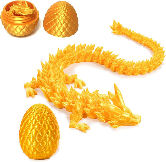 3D Printed Dragon Egg,Mystery Crystal Dragon Fidget Toys,Articulated Dragon,Home Desk Decor Easter Surprise Dinosaur Eggs,Adults Fidget Toys for Autism/ADHD