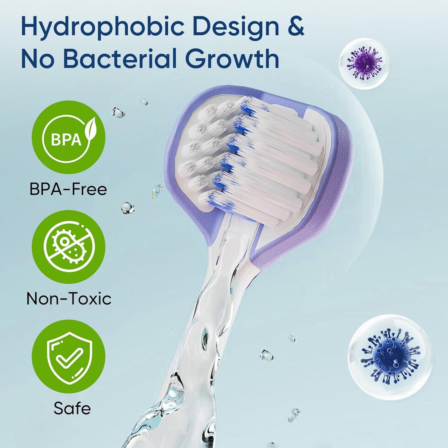 EASICUTI Soft Toddler Toothbrushes, Efficient 3 Sided Toothbrush, Baby Toothbrush 12 Months and up, Infant Tooth brush, Toddler Training Tooth brush for Ages 1-8 Years, Cleans All Sides-8 Pack, Patent