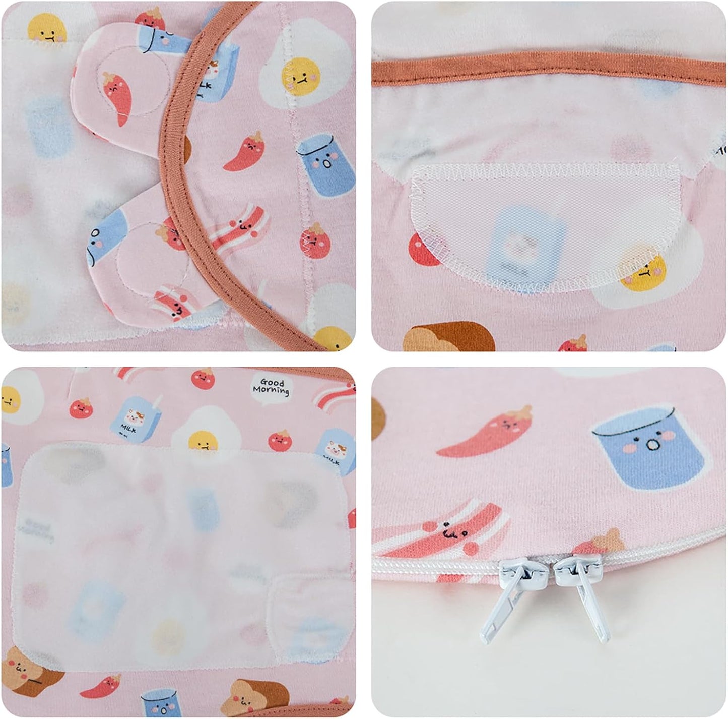 HOUSBAY Baby Swaddle Blanket Boy Girl, Super Soft 100% Cotton Newborn Adjustable Swaddles for 0-3 Months, 2-Way Zipper Sleep Sack 1 Pack