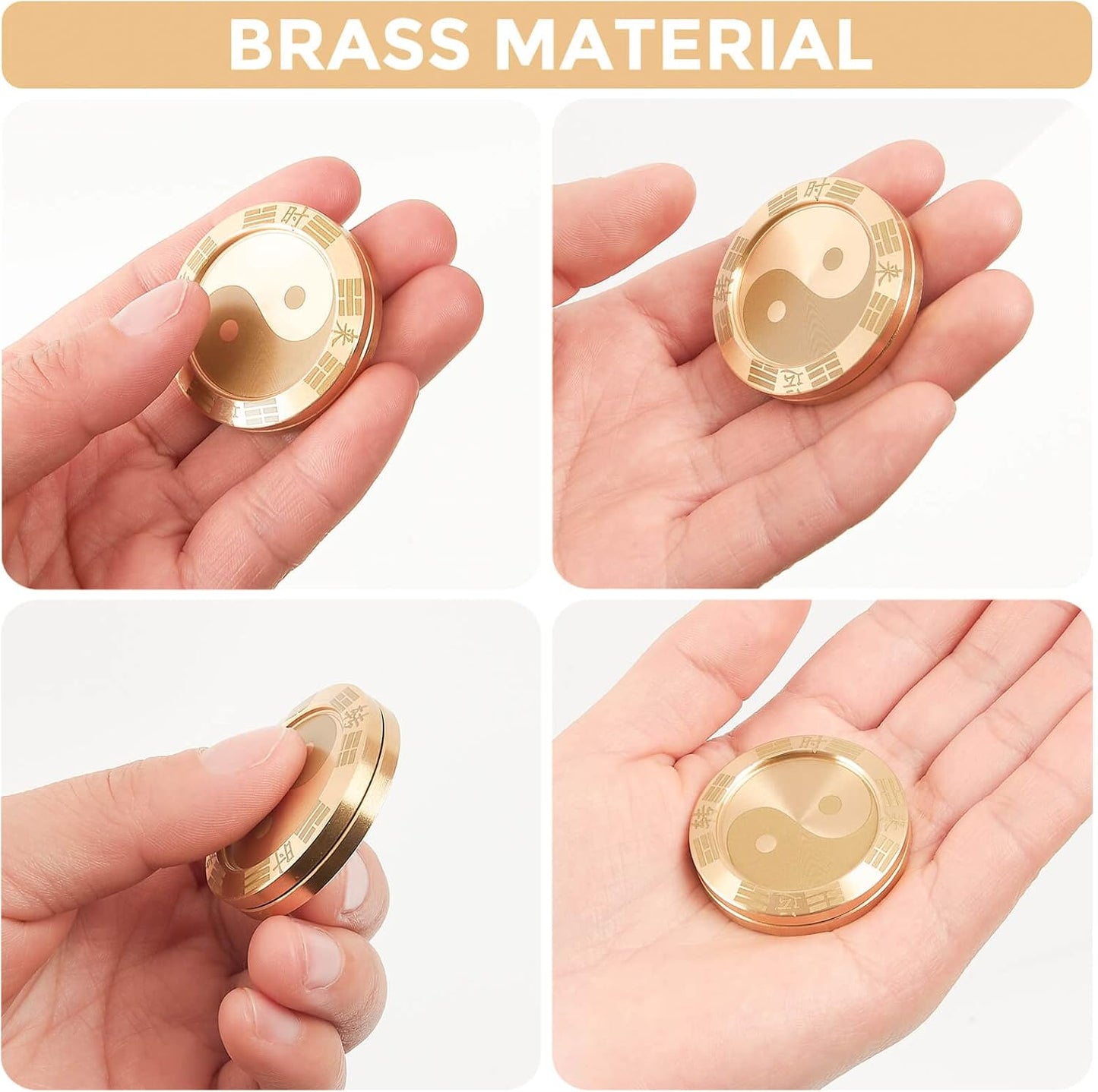 Metal Fidget Slider Coin Toys, Metal Lucky Coin Tai Chi Spinner Slider EDC Toys for Adults, Magnetic Fidget Desk Toys,Clicker HapticToys, Every Dog Has His Day Bring Money Make a Fortune