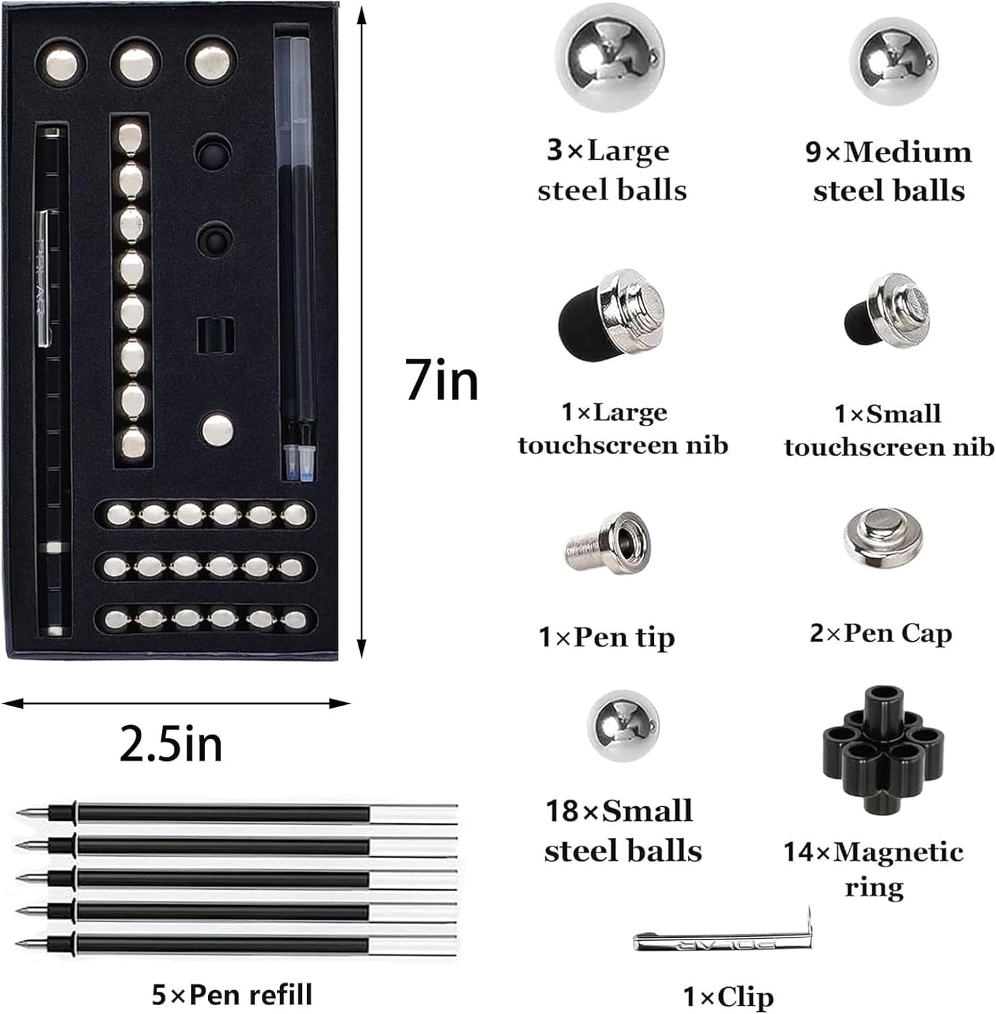 Fidget Pen,Magnetic Pen， Decompression Magnetic Toy Pen，Magnet Pen Fidget Toy Relieve Pressure Novel Toy Gift for Kids or Friends! (Big Orange)