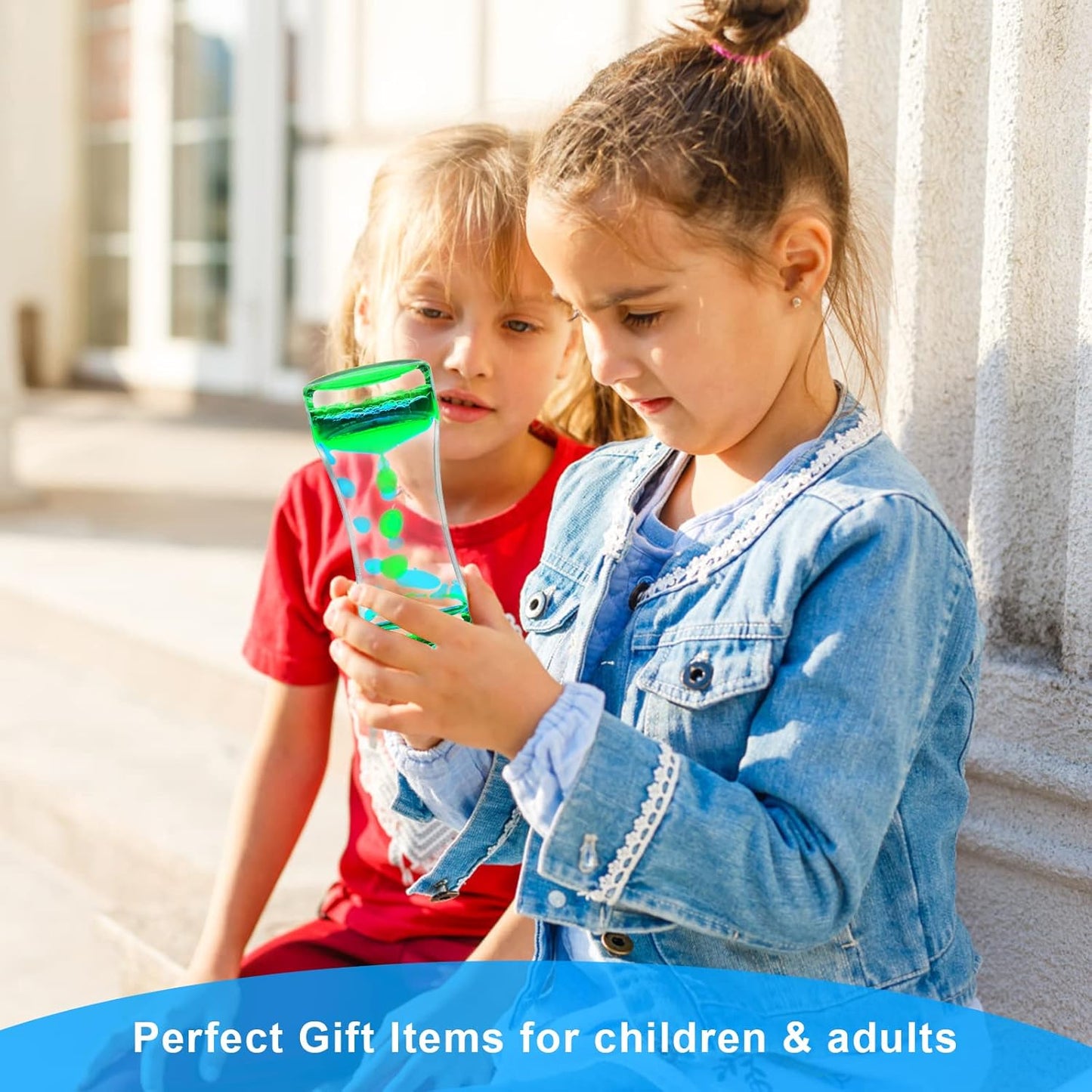 Coitak Liquid Motion Bubbler Timer for Sensory Play, Fidget Toy, Desk Top, 3 Pack, Assorted Colors (Style-2)