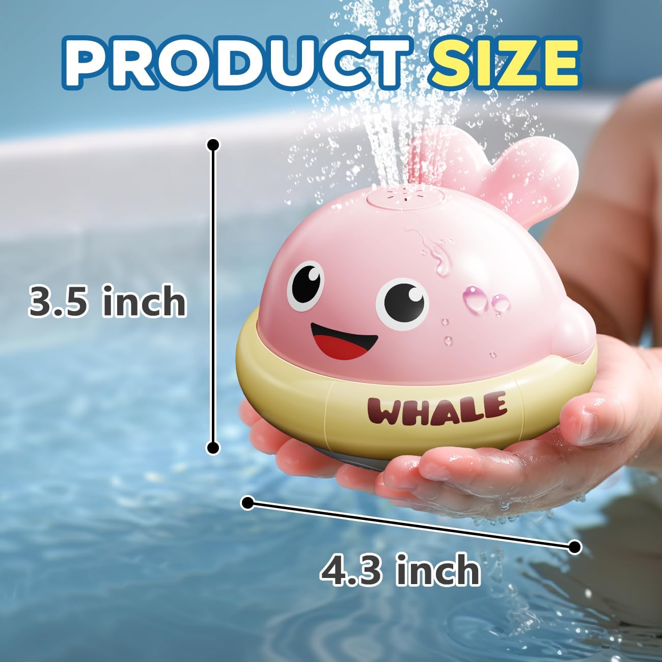 Light up Baby Bath Toys: Whale Bath Toy Sprinkler, Bath Toys for Kids Ages 1-3, Bathtub Outdoor Water Pool Toys for Toddlers 1 2 3 Year Old, Birthday Gift for Boys & Girls