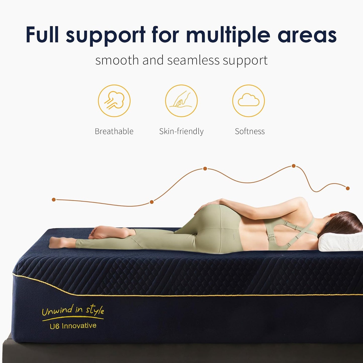 10 Inch Gel-Infused Memory Foam Mattress Twin Size,Medium Soft with Removable Washable Cover Cooling Gel Bed in a Box,CertiPUR-US Certified,38"X75"X10" Navy Blue