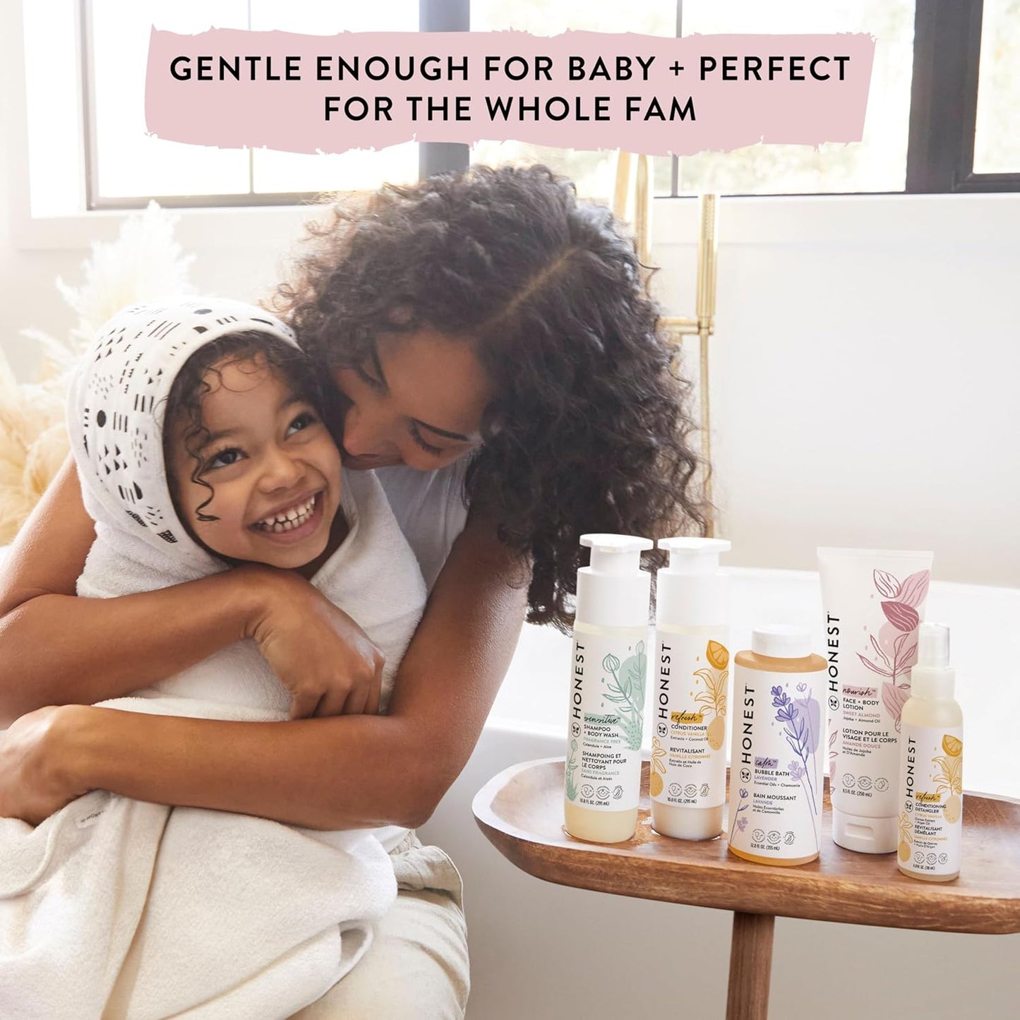 The Honest Company 2-in-1 Cleansing Shampoo + Body Wash and Face + Body Lotion Bundle | Gentle for Baby | Naturally Derived | Lavender Calm, 18.5 fl oz