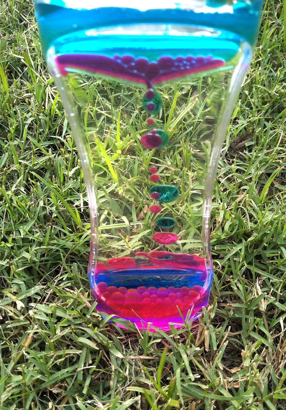 YUE MOTION Liquid Motion Bubbler - Calming Toys for Kids and Adults - Liquid Hourglass - Handheld Oil Timer - Sensory Toys for Autism, Anxiety