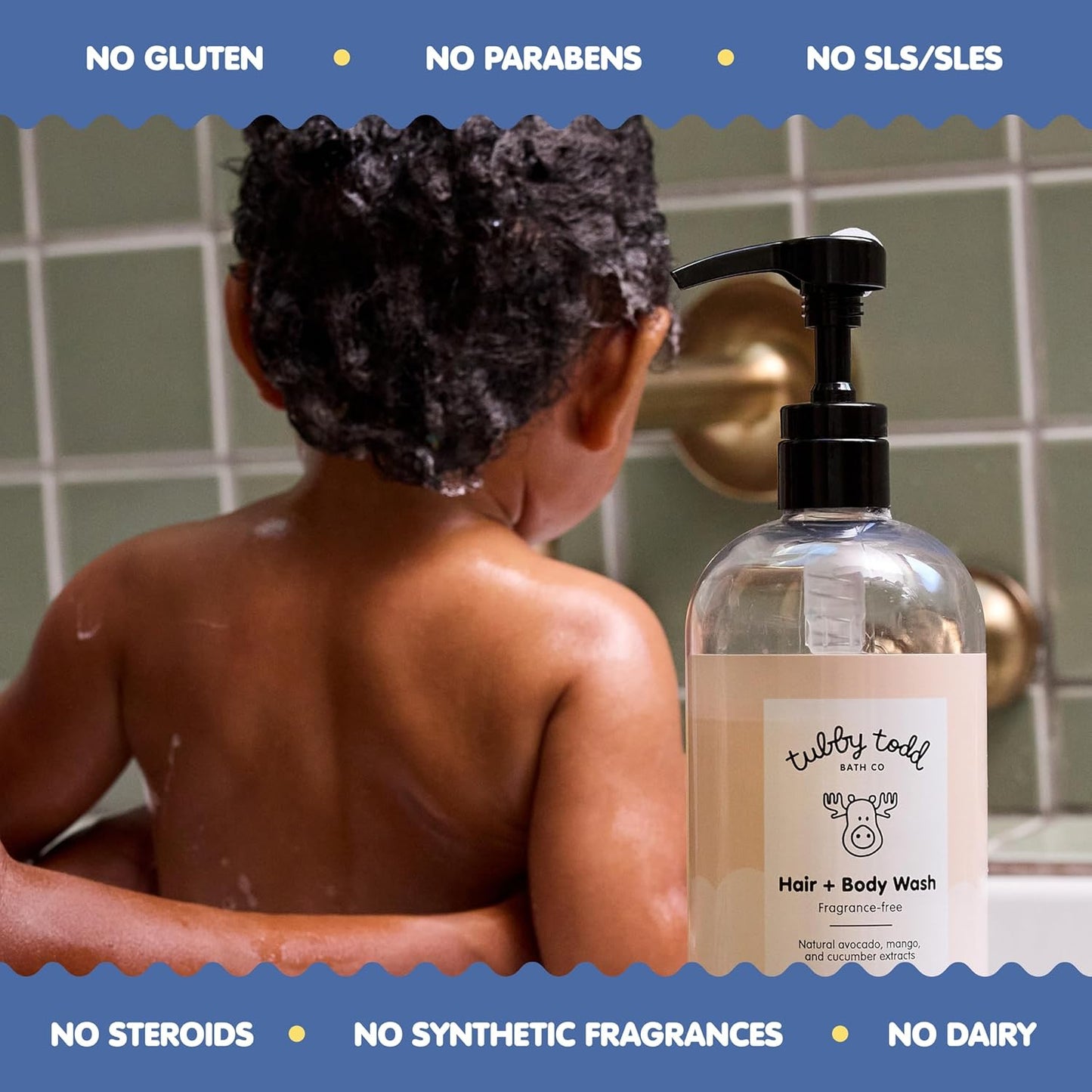 TUBBY TODD's Baby Body Wash & All Over Ointment Eczema Set - Gentle, Hypoallergenic Skincare for Newborns & Toddlers - 25oz, Fragrance-Free