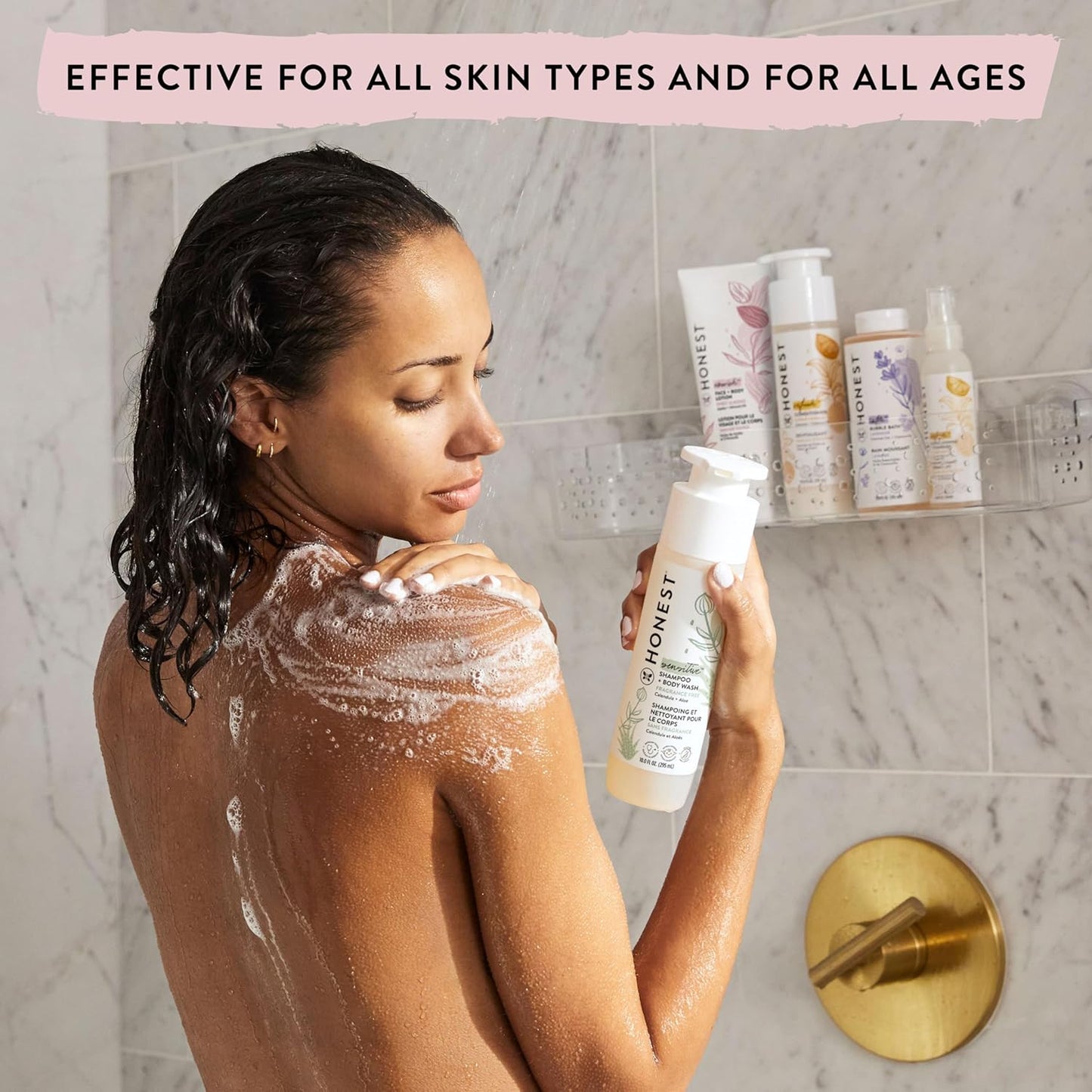 The Honest Company 2-in-1 Cleansing Shampoo + Body Wash and Face + Body Lotion Bundle | Gentle for Baby | Naturally Derived | Citrus Vanilla Refresh, 18.5 fl oz