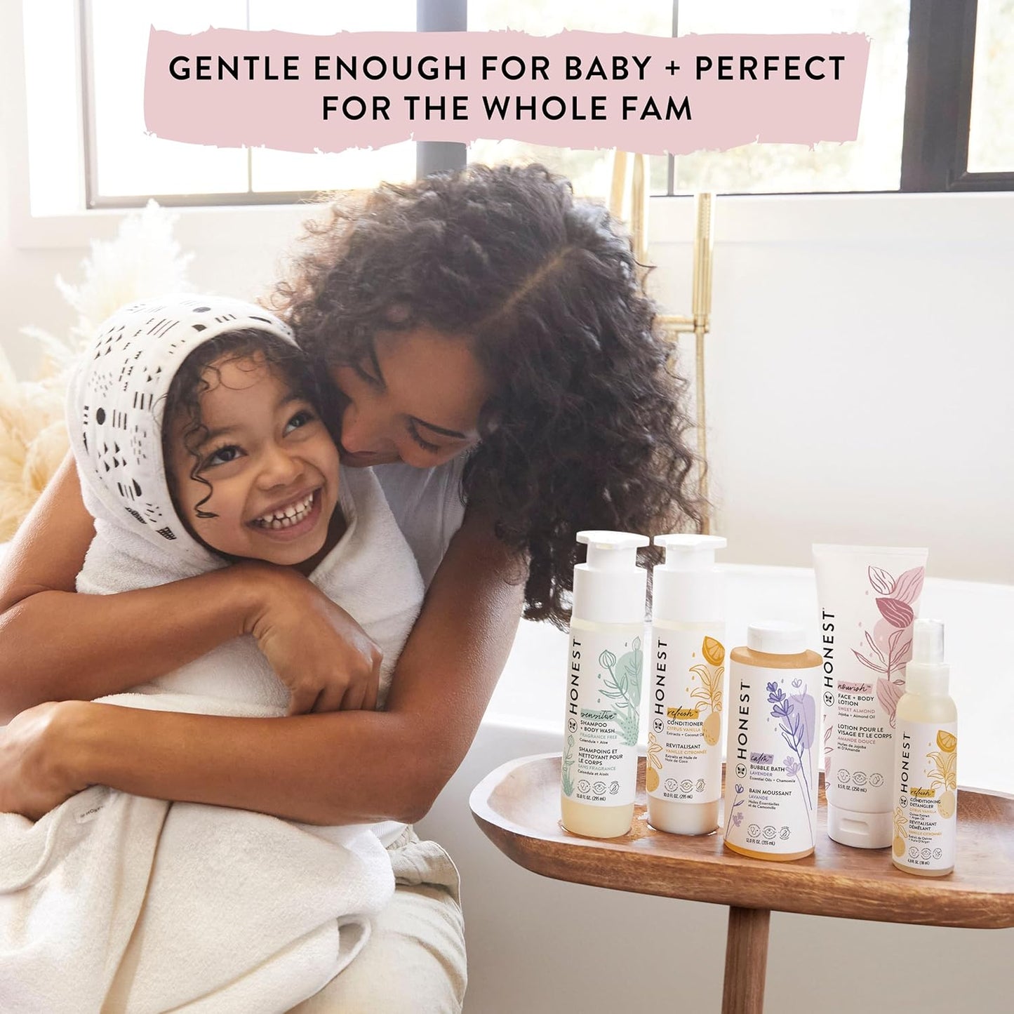 The Honest Company 2-in-1 Cleansing Shampoo + Body Wash and Face + Body Lotion Bundle | Gentle for Baby | Naturally Derived | Citrus Vanilla Refresh, 18.5 fl oz